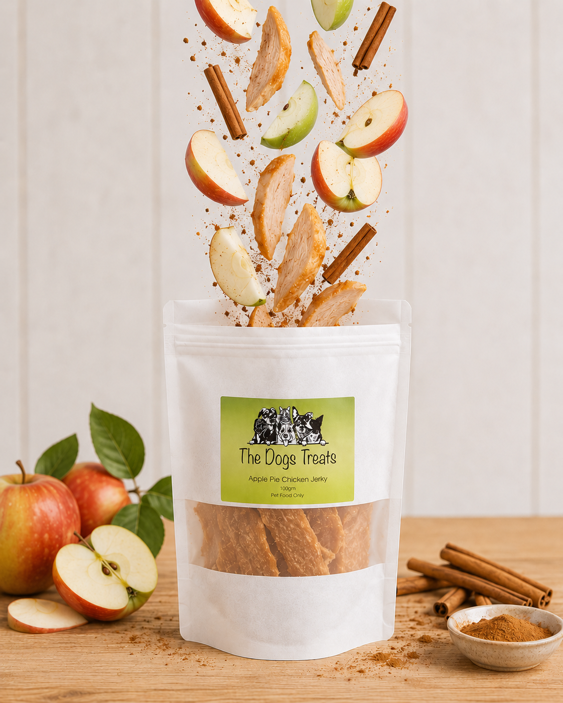 Apple Pie Chicken Jerky 100gm - Limited Edition