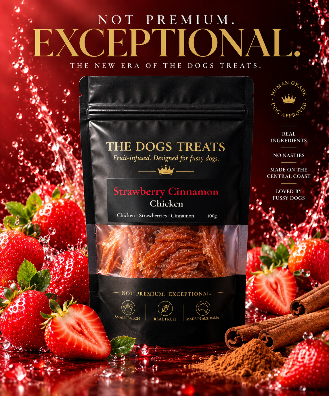 Strawberry Cinnamon Chicken Jerky